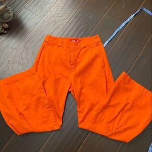 Orange wide leg dickies size 5/27”